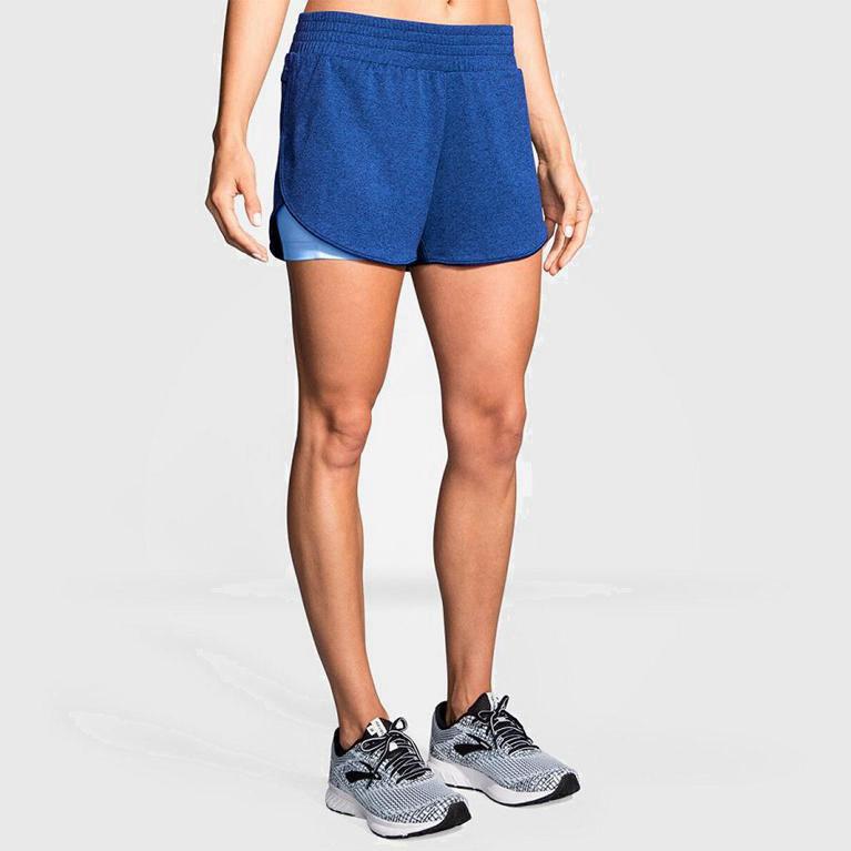 Brooks Rep 3 2-In-1 Womens Running Shorts - Blue - Philippines (593816LKB)